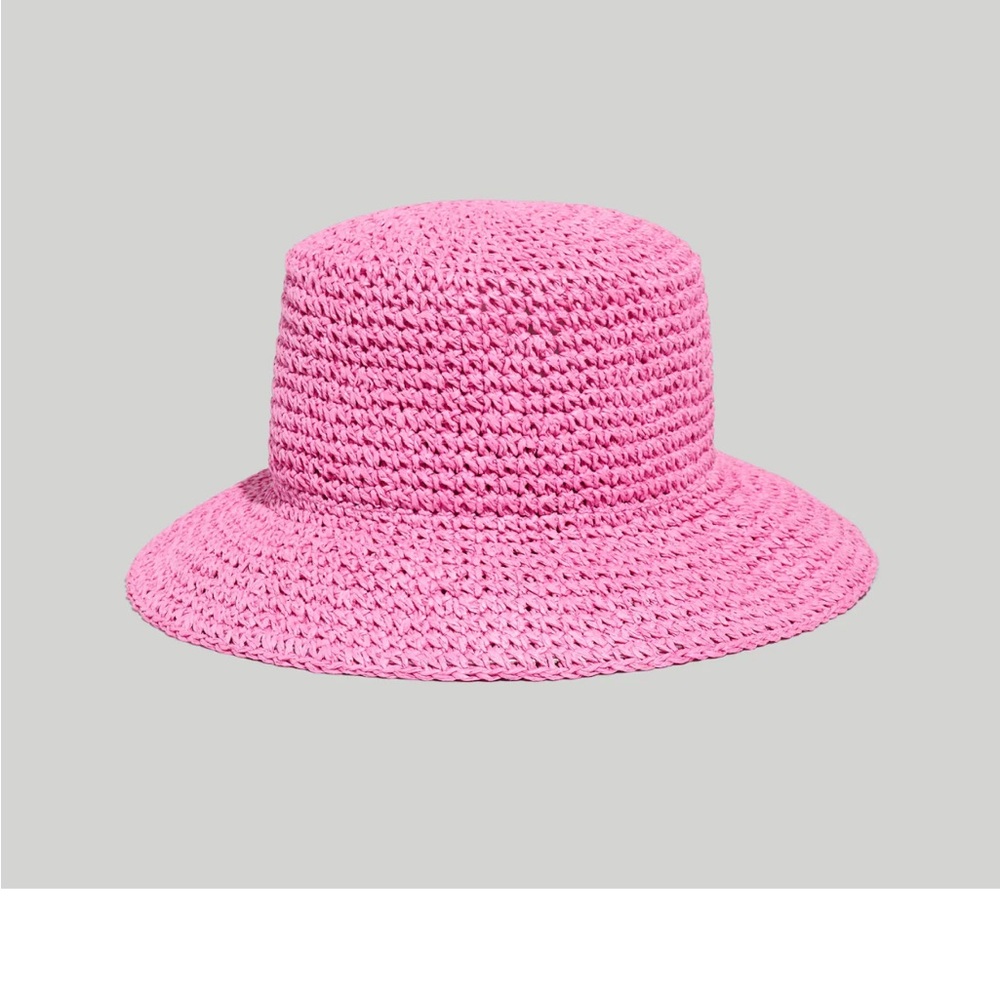 Pink straw hat